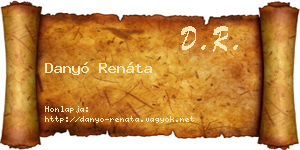 Danyó Renáta névjegykártya